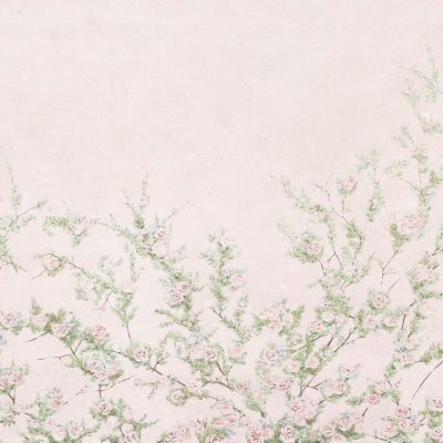 Pink floral vines wall mural