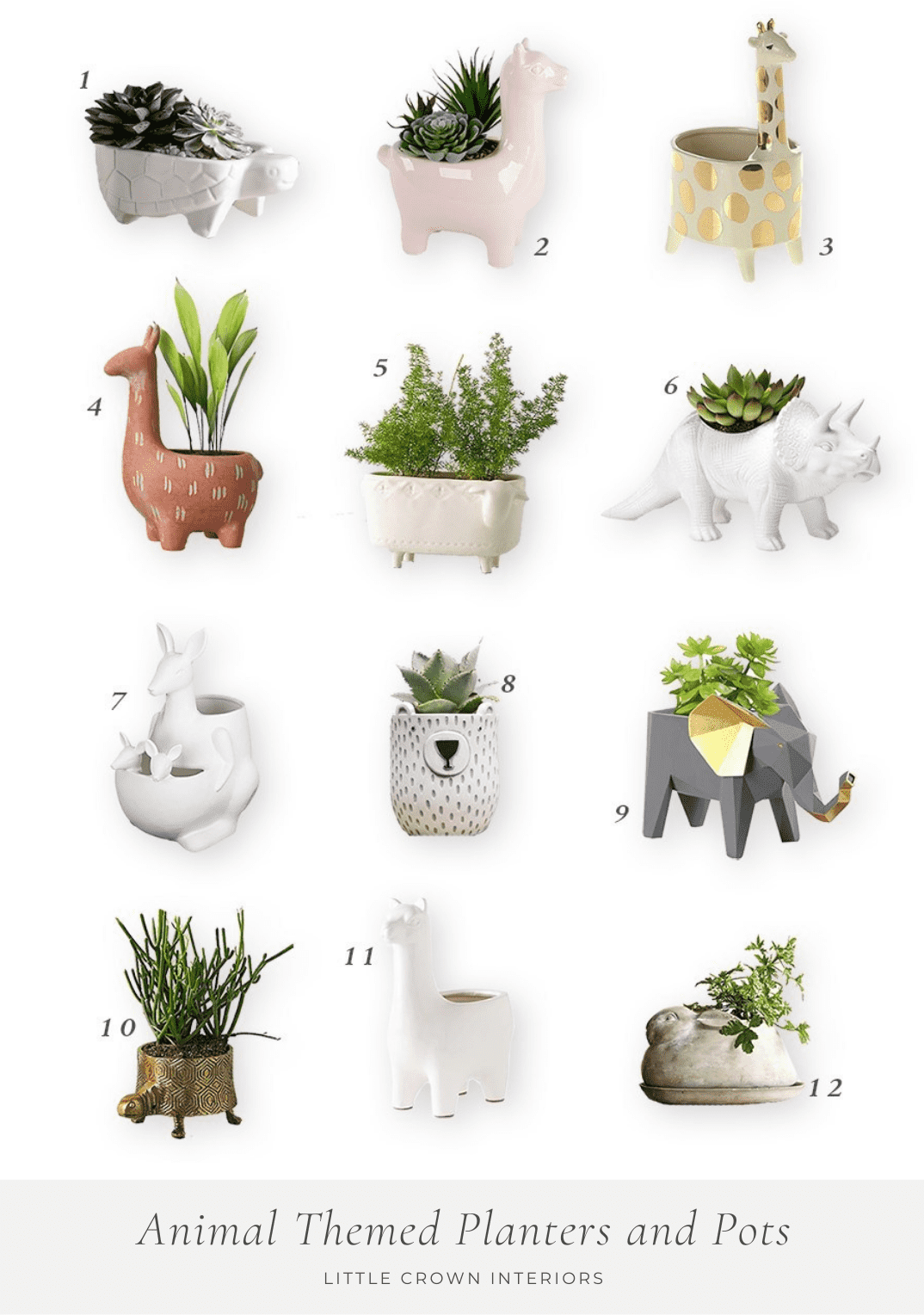 The Cutest Animal Themed Planters and Pots - Little Crown Interiors The Cutest Animal Themed Planters and Pots - Little Crown Interiors