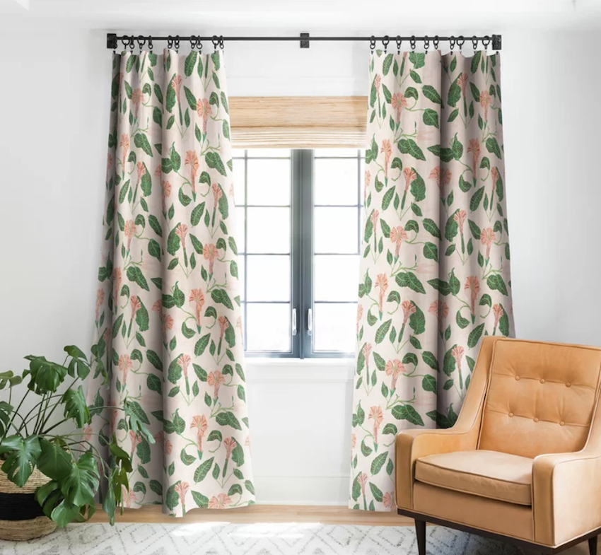 Desert Floral Blackout Curtain Panel