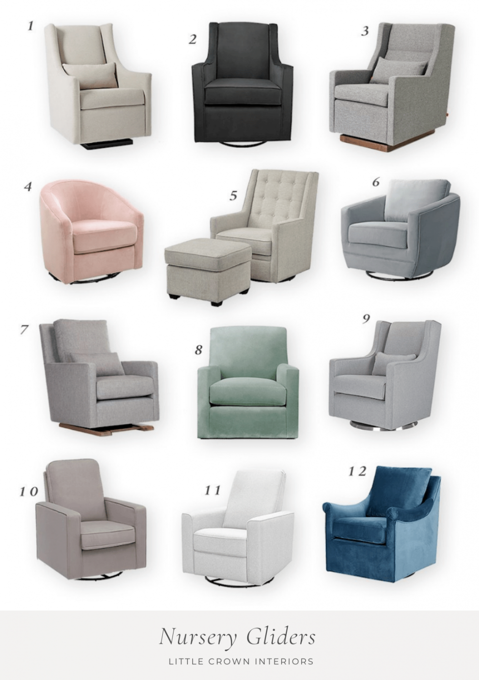 Beautiful Nursery Gliders for Every Budget Little Crown Interiors