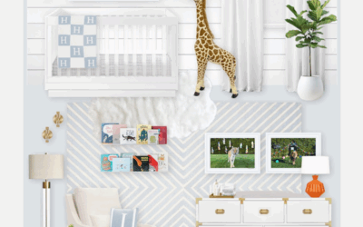 A White and Blue Shiplap Nursery Virtual Design