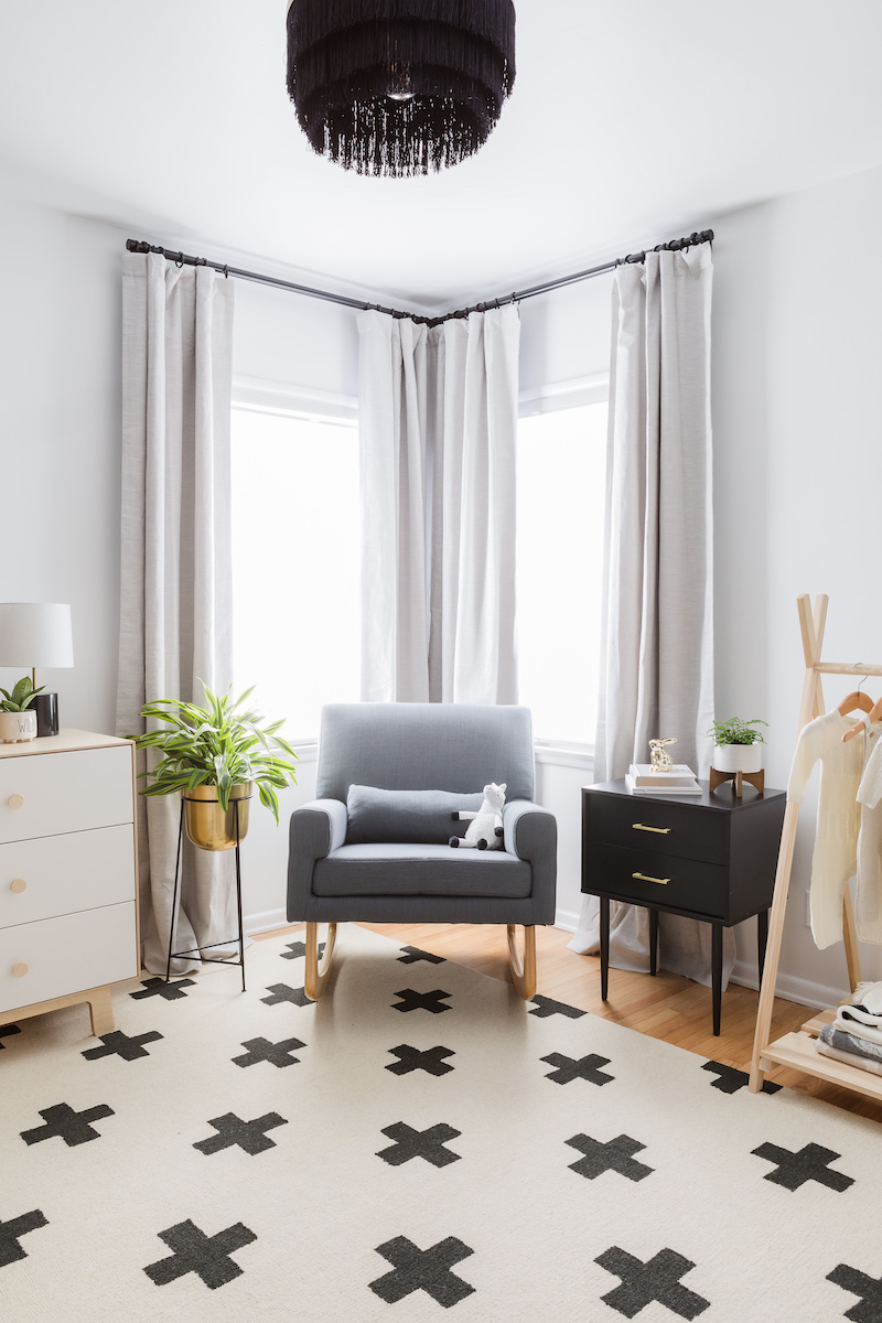 Black and White Nursery Design by Little Crown Interiors