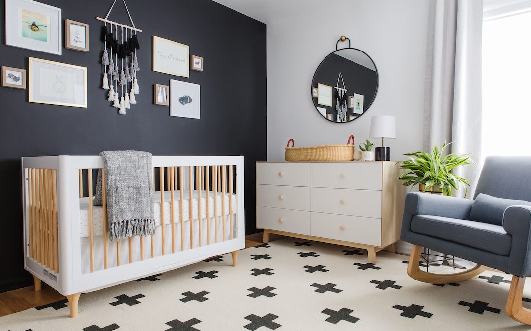 A Black and White Scandinavian Nursery Reveal