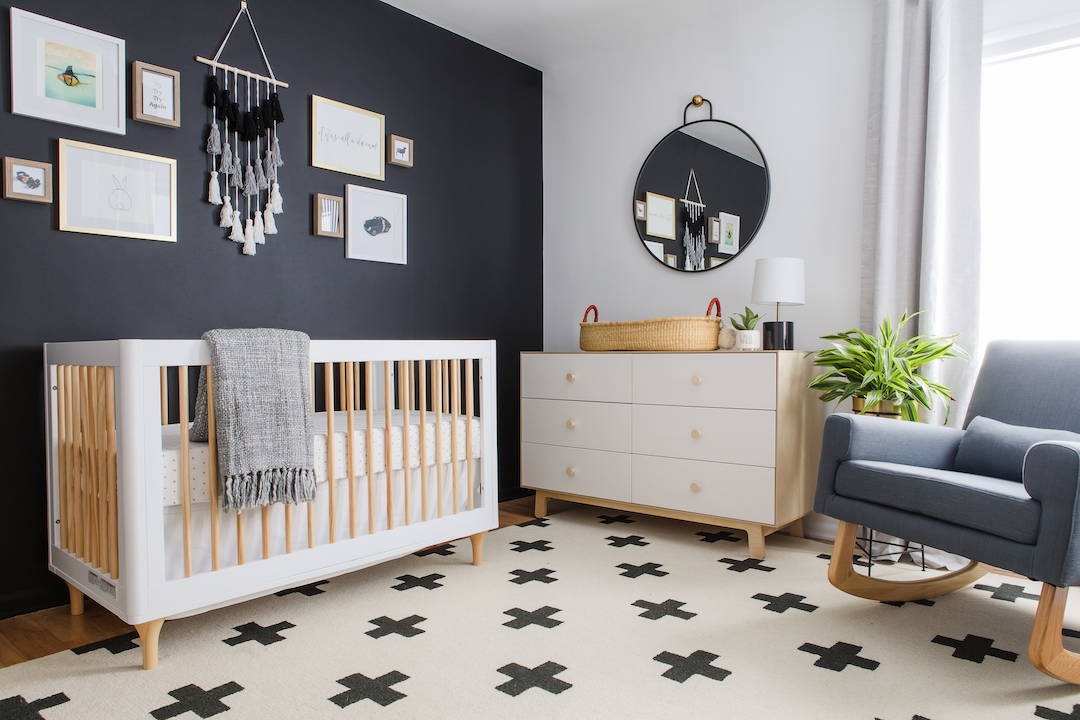 Black and White Nursery Design by Little Crown Interiors
