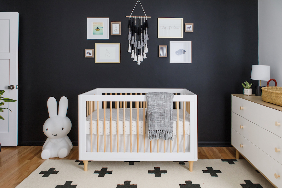 Black and White Nursery Design by Little Crown Interiors