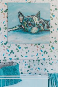 Modern Boy Nursery Dog Artwork