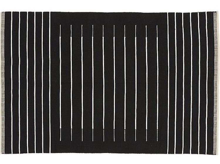 Black and White Stripe Rug