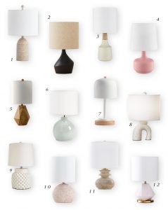 My Favorite Small Table Lamps for the Nursery