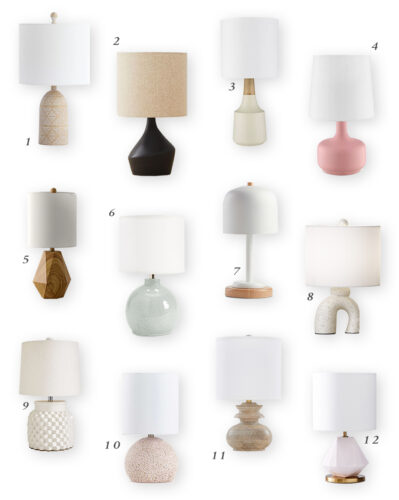 My Favorite Small Table Lamps for the Nursery