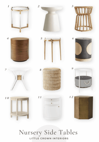 My Favorite Side Tables for the Nursery