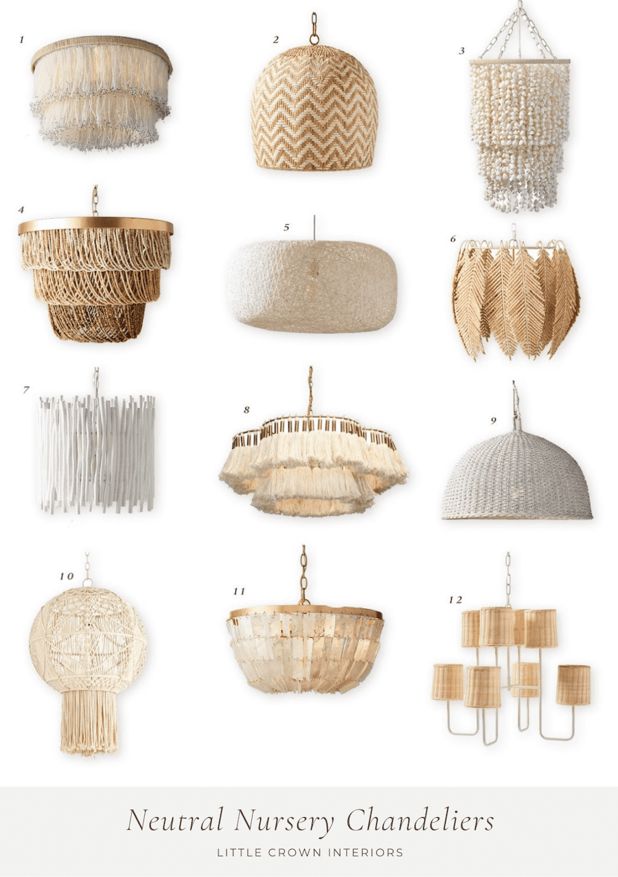 Neutral Nursery Chandeliers