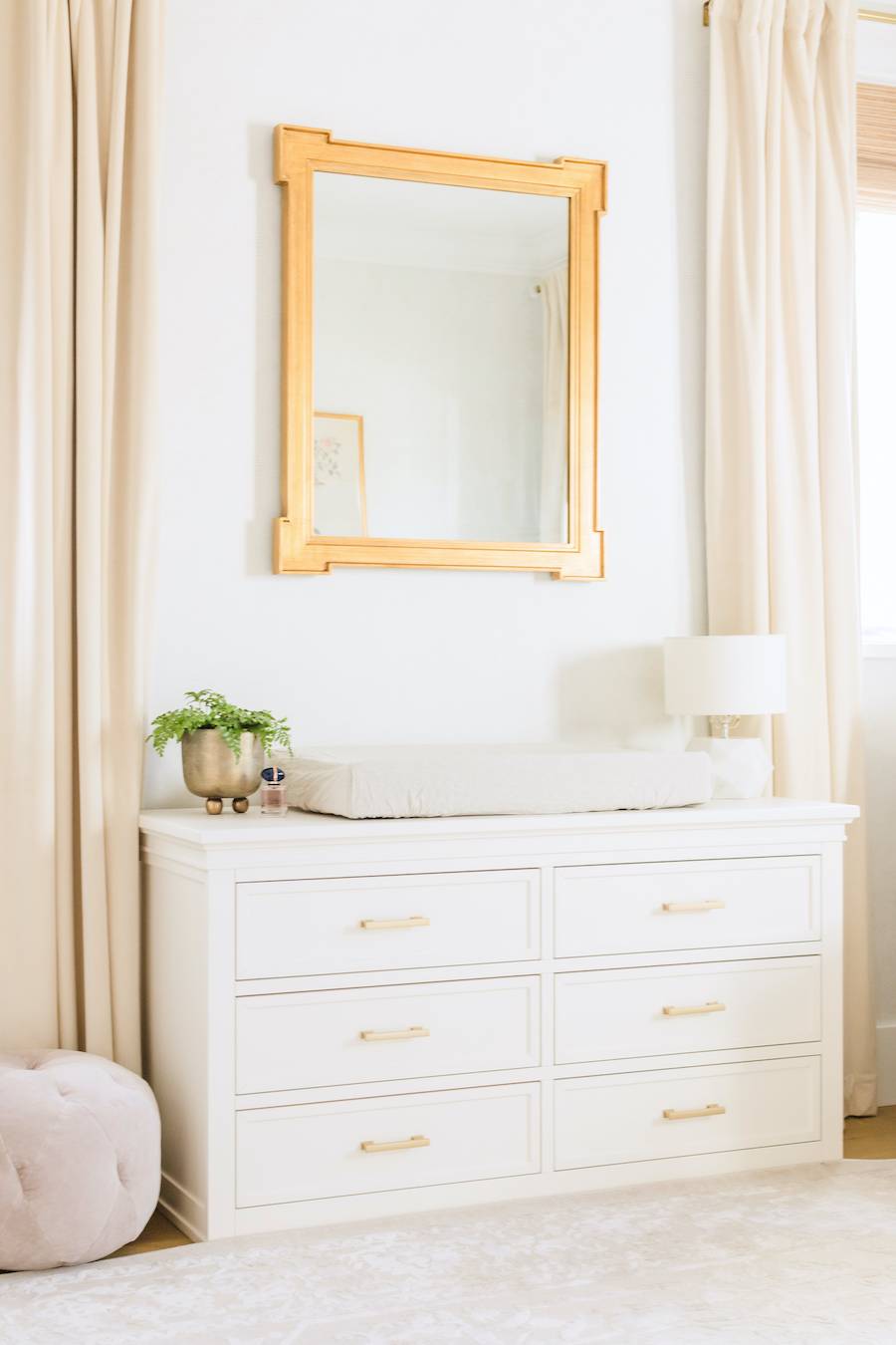 Girl's Neutral Nursery Design by Little Crown Interiors