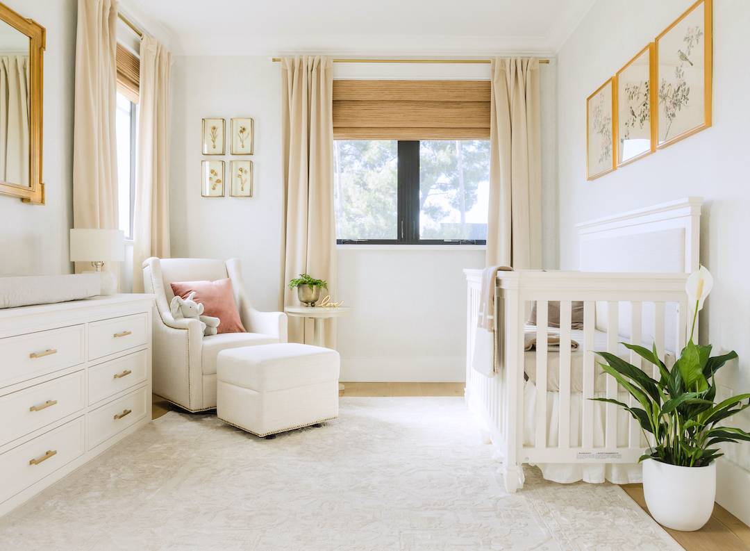 Girl's Neutral Nursery Design by Little Crown Interiors