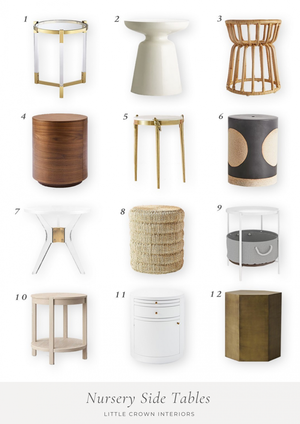 Our Favorite Side Tables for the Nursery Little Crown Interiors