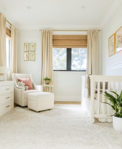 Girl's Neutral Nursery Design by Little Crown Interiors