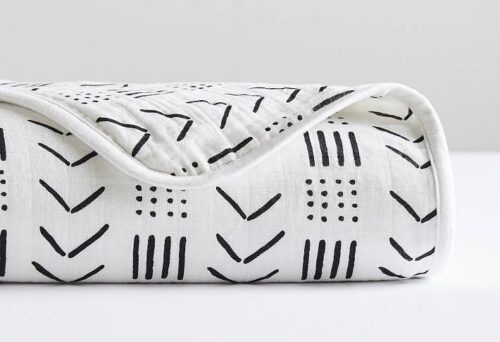 Organic cotton mud cloth baby blanket