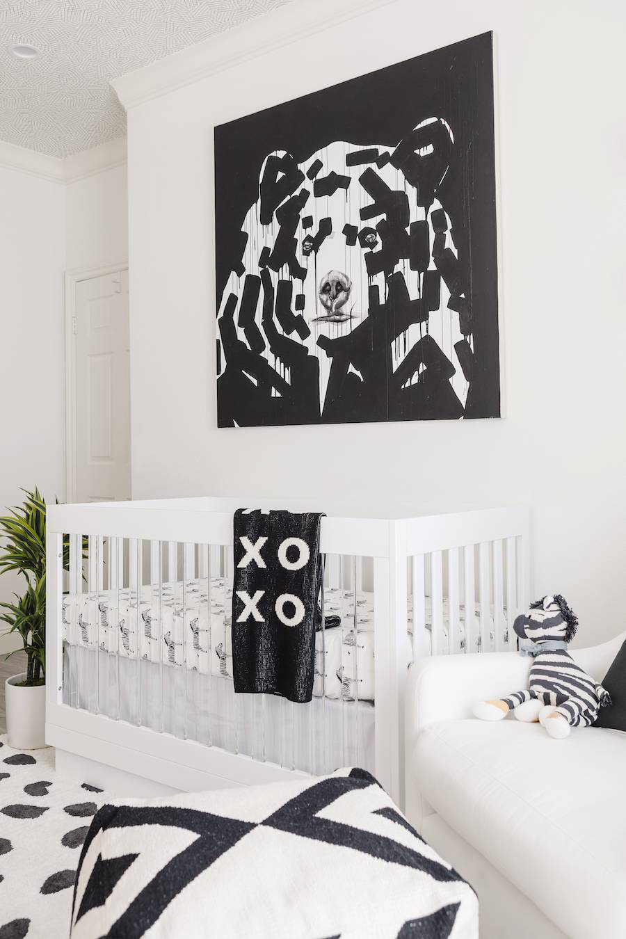 Black and White Nursery by Little Crown Interiors