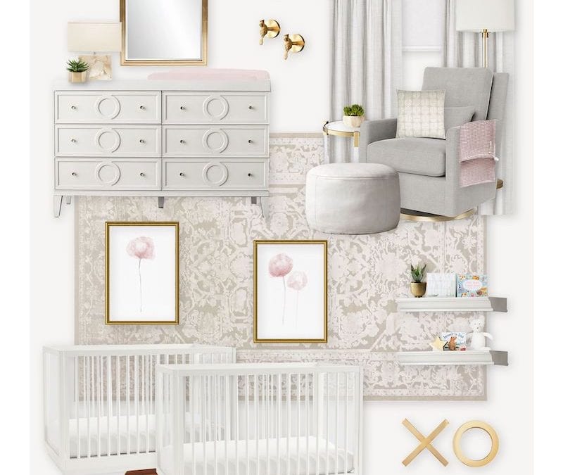 E-Design Reveal: A Neutral & Blush Nursery for Twins