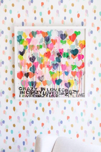 Colorful Heart Nursery Art by Kerri Rosenthal