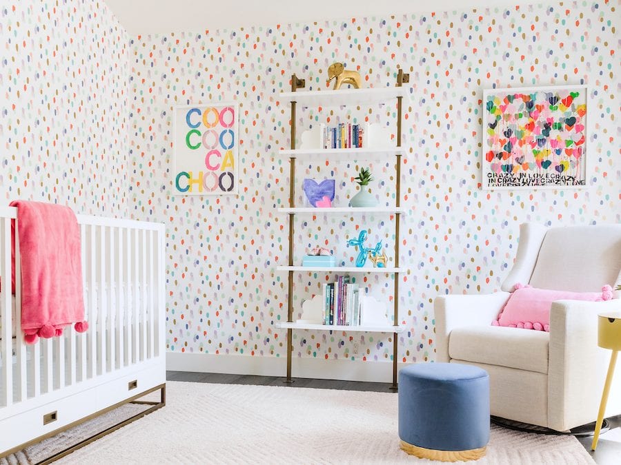 New Nursery Reveal With Some Seriously Colorful Wallpaper