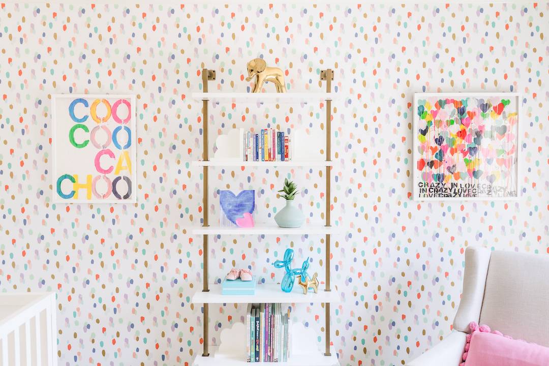 Colorful Nursery Paint Dot Wallpaper