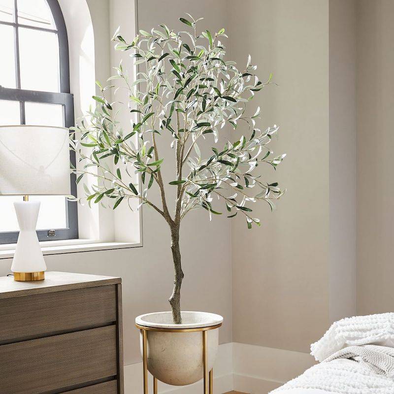 Faux Potted Olive Tree