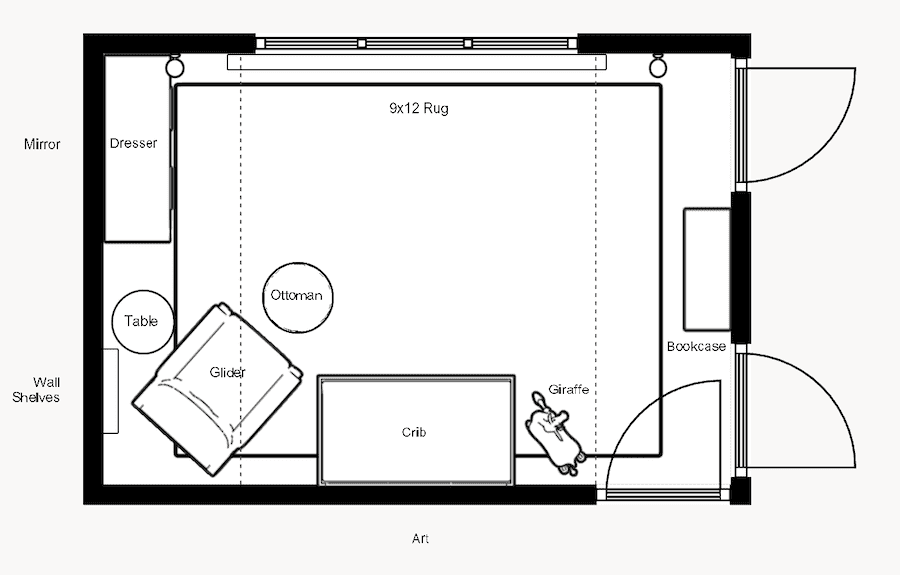 Nursery E-Design Floor Plan