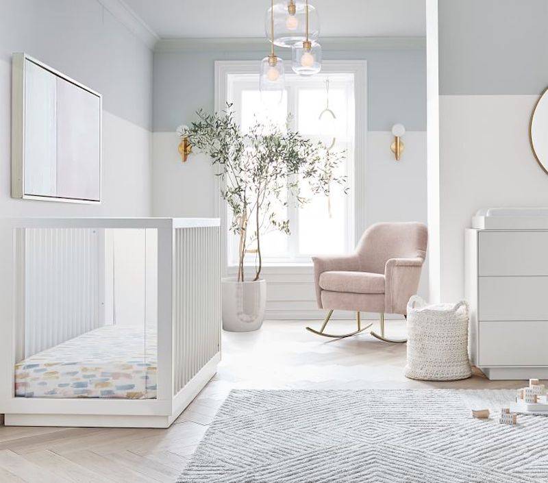 Neutral and White Nursery West Elm x PBK