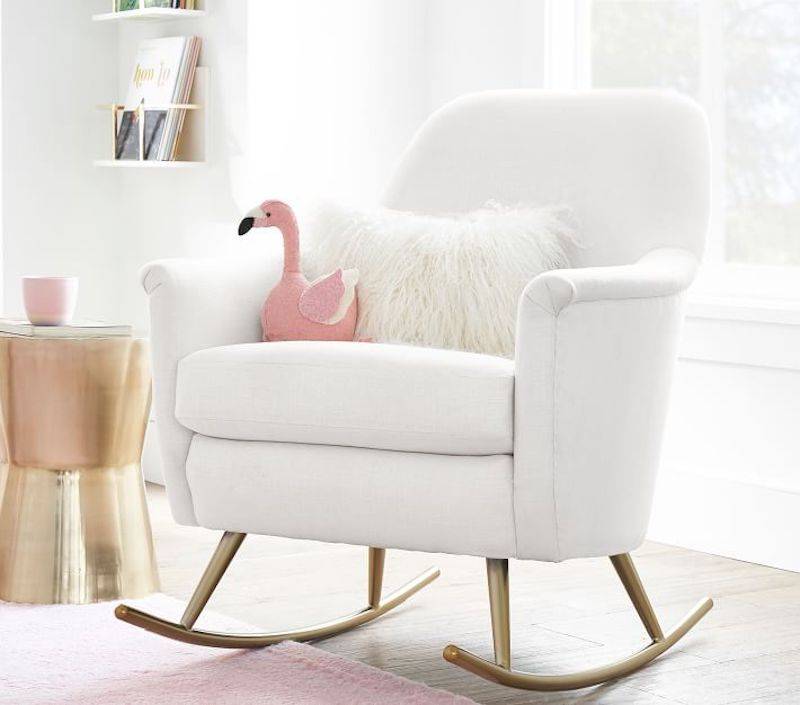 White Neutral Rocking Chair