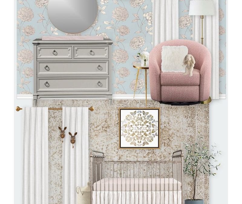 E-Design Reveal: Elegant & Whimsical Floral Nursery