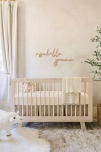 Natural & Neutral Nursery Design Wood Crib