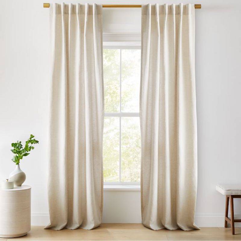 Neutral Linen Blackout Curtains