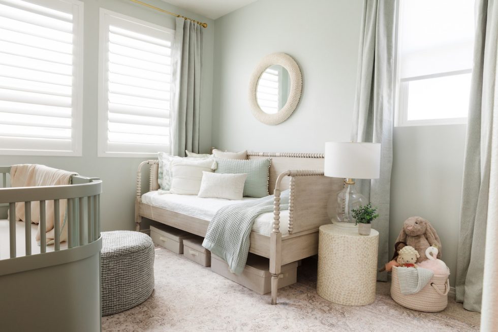 Mint Green Southern Nursery Design in Orange County Little Crown