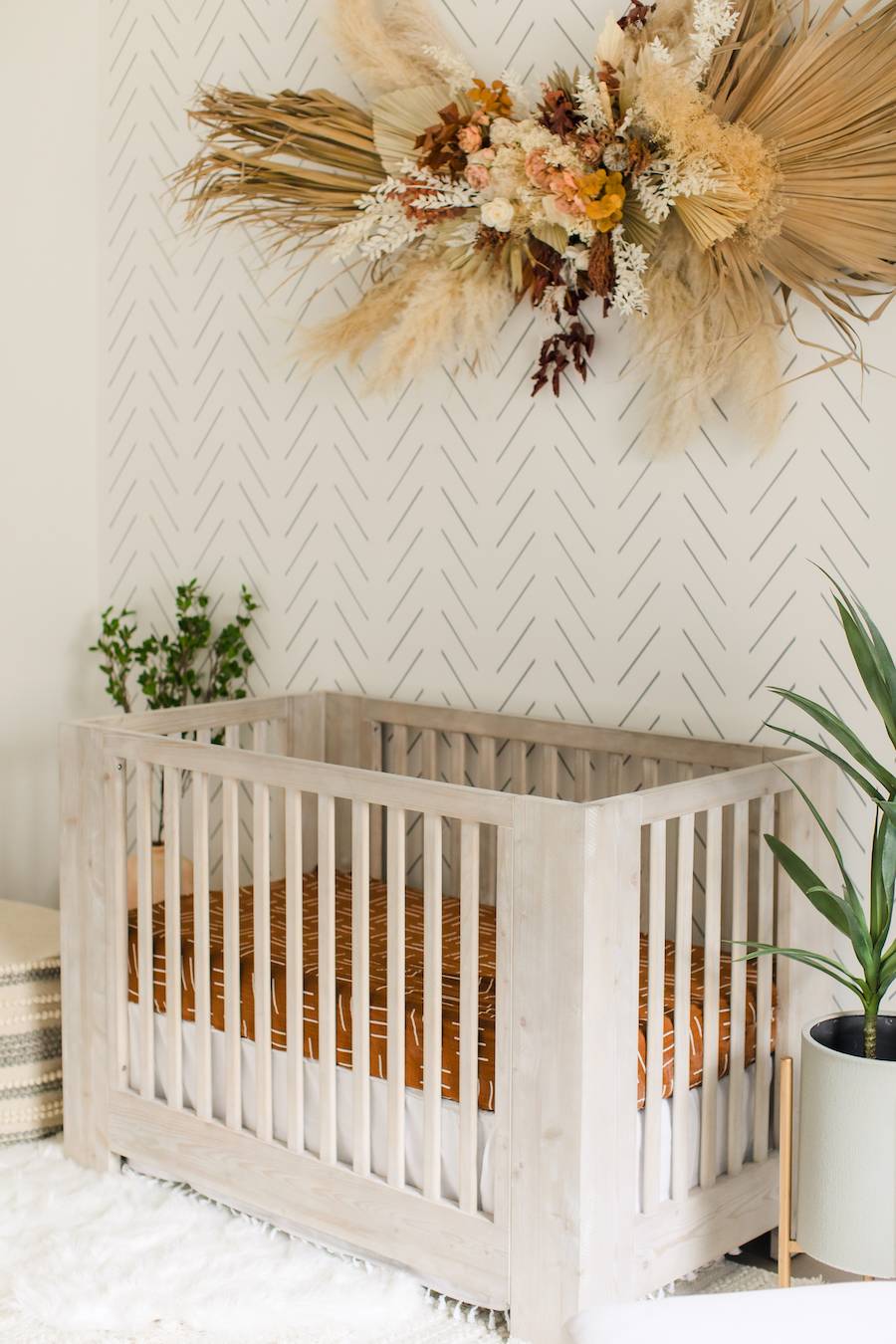 Neutral Bohemian Nursery Design by Little Crown Interiors