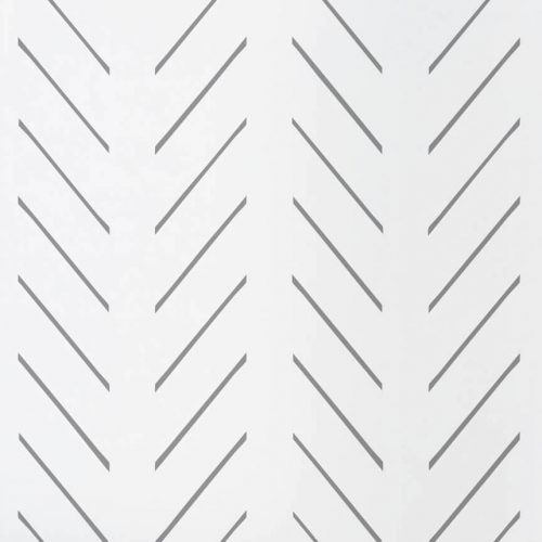 White and Grey Herringbone Wallpaper