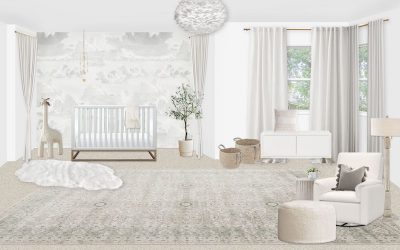 Design Reveal: Dreamy Neutral Nursery with Cloud Wallpaper