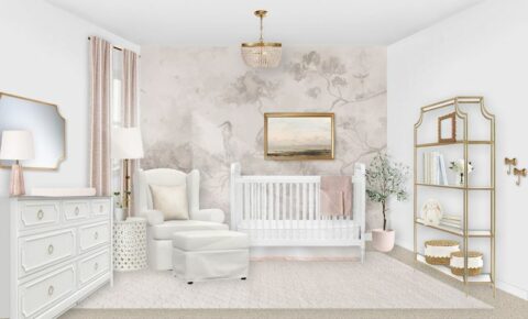 E-Design Reveal: Elegant Neutral and Blush Nursery - Little Crown Interiors