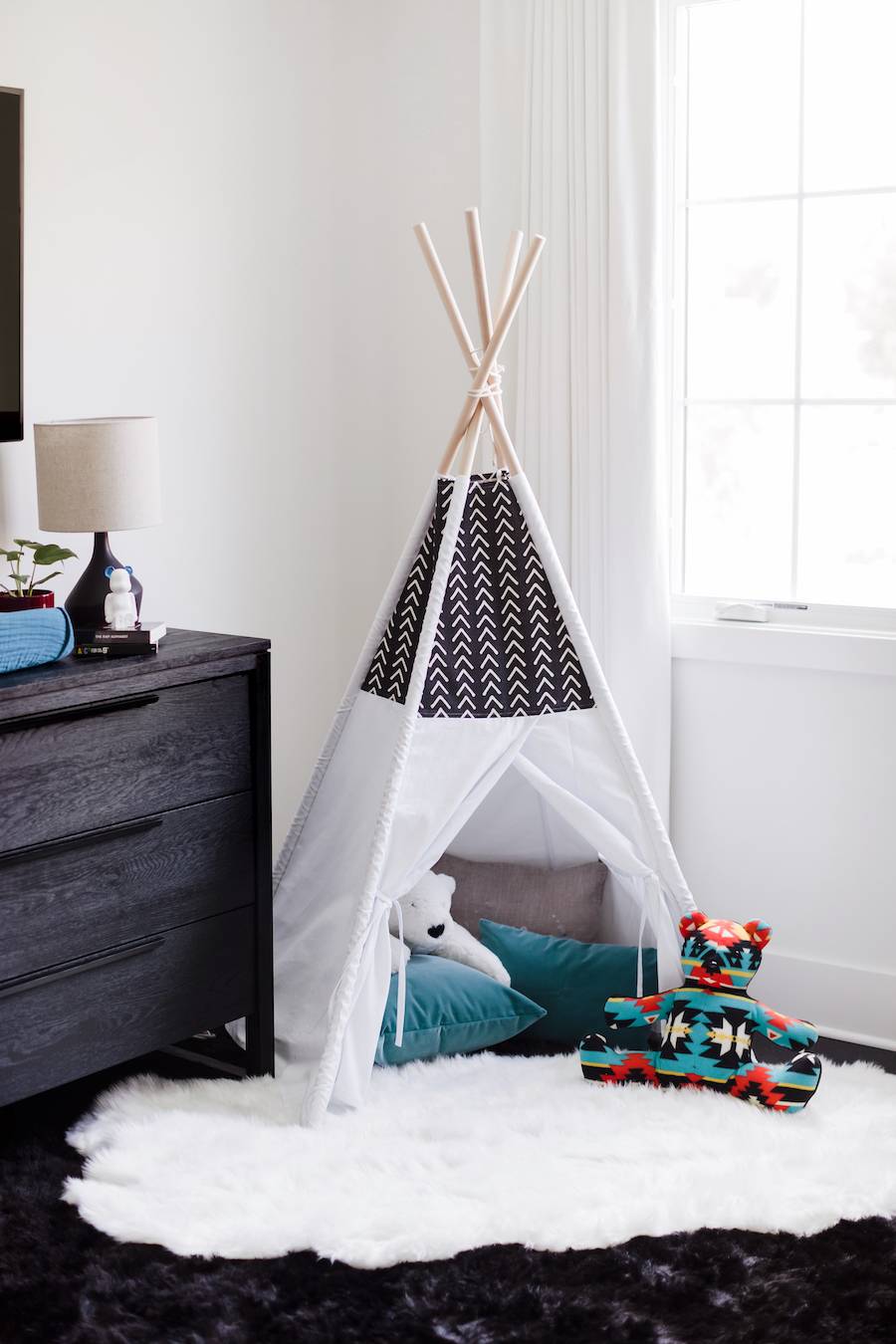 Black and White Nursery by Little Crown Interiors