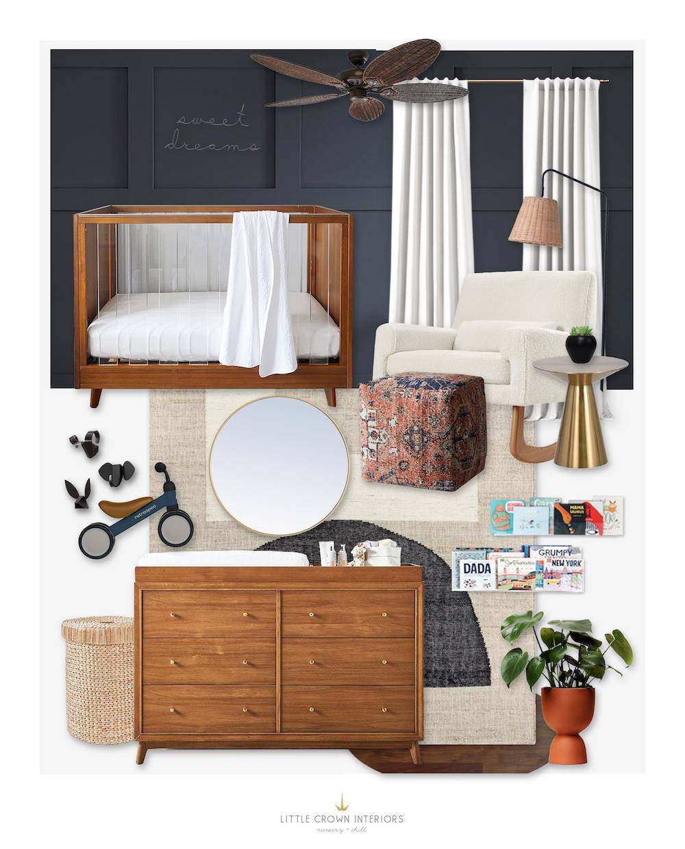 Dark Nursery Wood Paneling