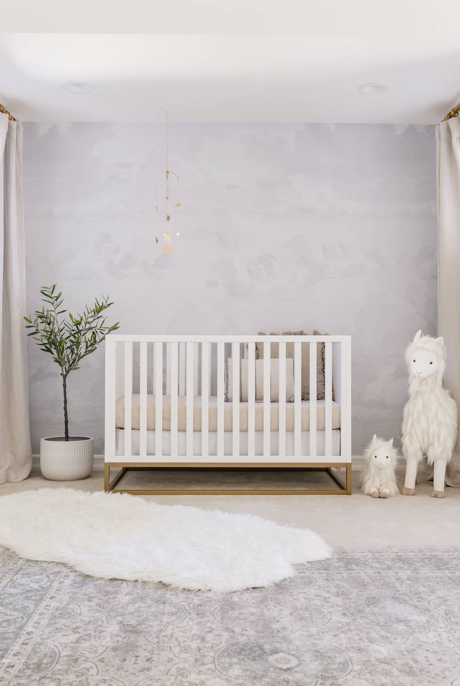 Gray Neutral Nursery Design by Little Crown Interiors