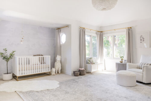 Gray Neutral Nursery Design by Little Crown Interiors