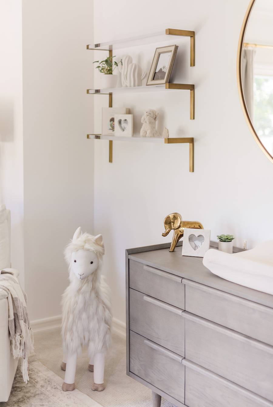 Gray Neutral Nursery Design by Little Crown Interiors