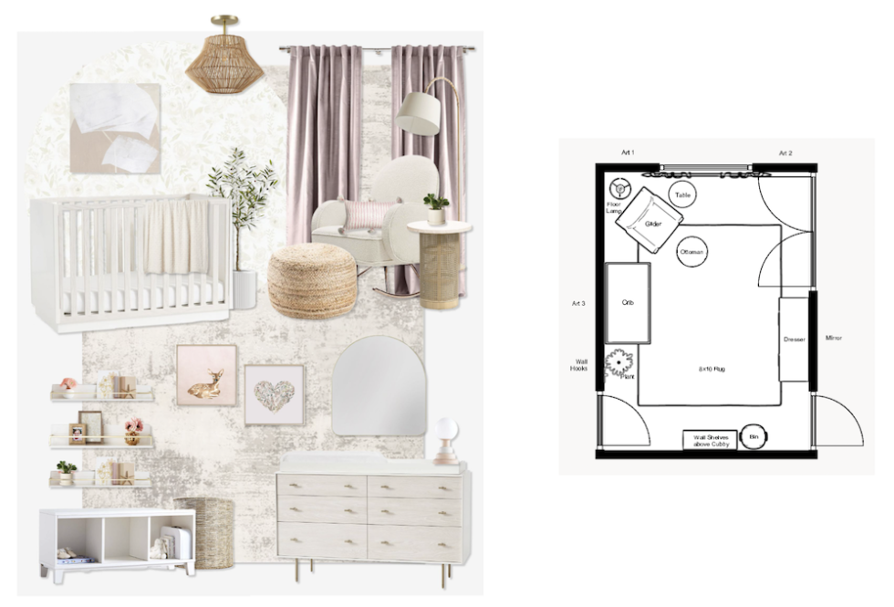 Virtual Design Reveal: An Eclectic Neutral Nursery - Little Crown Interiors