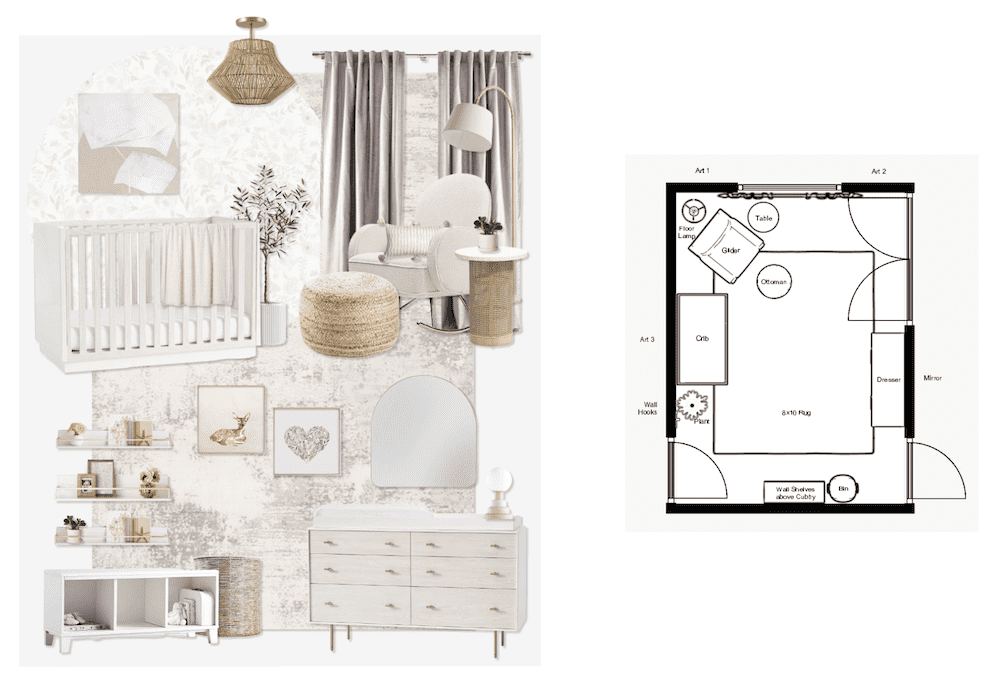 Neutral Lavender Nursery E-Design