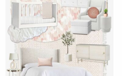 E-Design Reveal: Blush and Neutral Shared Nursery