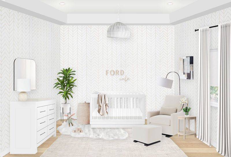 E-Design Reveal: Subtle White and Neutral Nursery