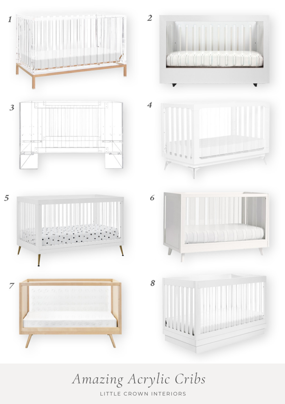 All the Best Acrylic Cribs for the Nursery Little Crown Interiors