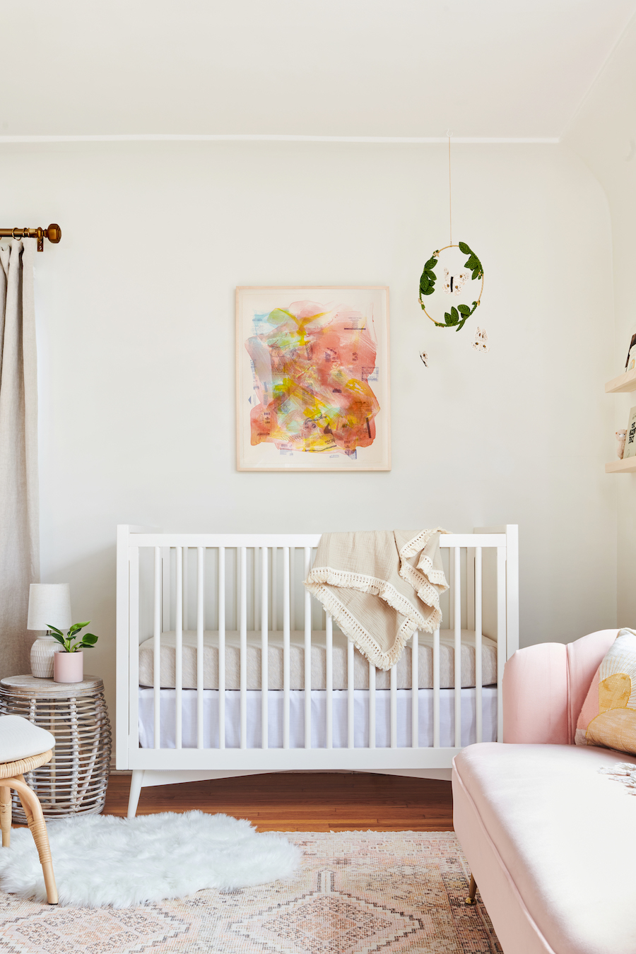 Vintage Neutral Blush Nursery Design