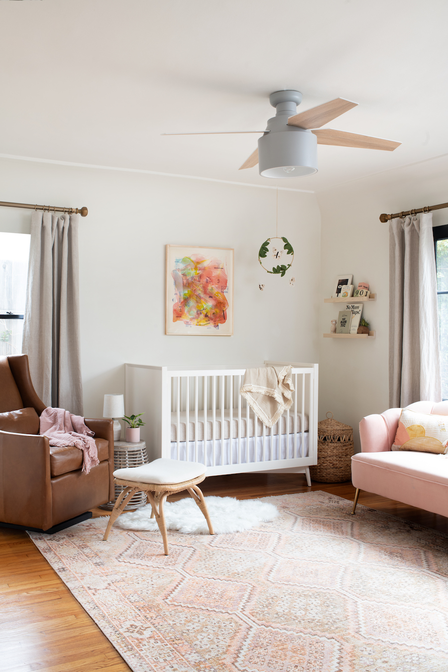 Vintage Neutral Blush Nursery Design