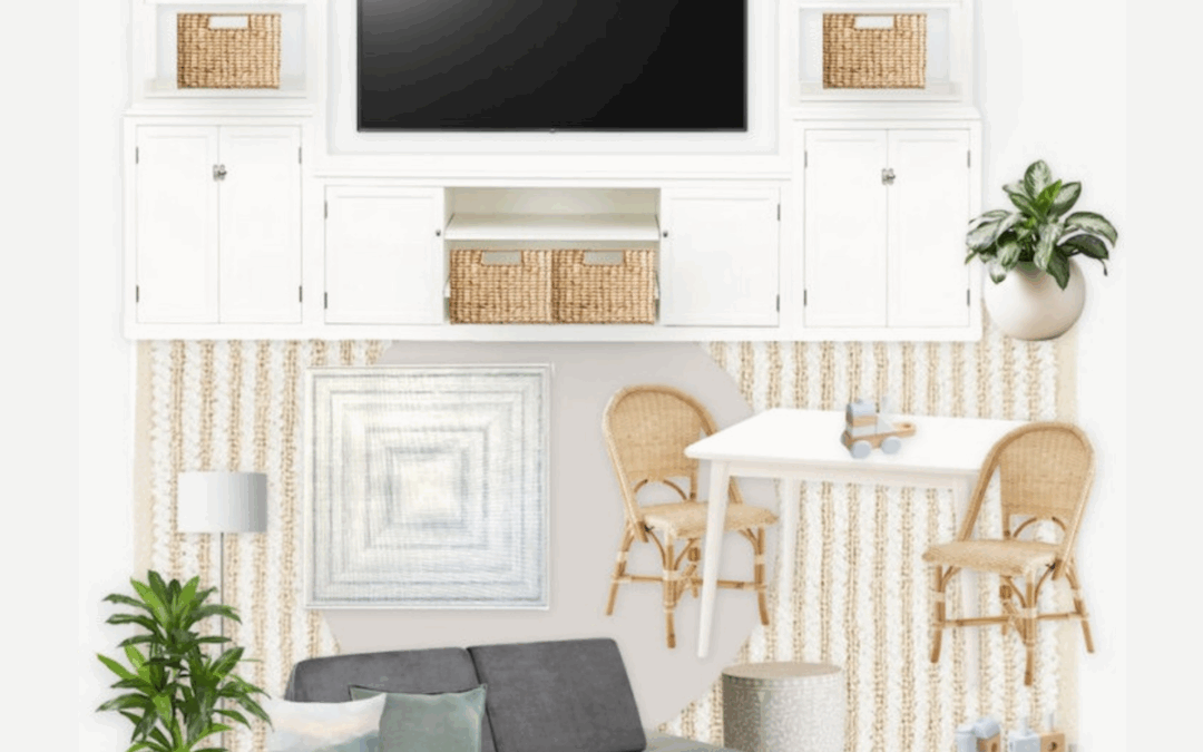 A Neutral Playroom Virtual Design for a Beachy Home